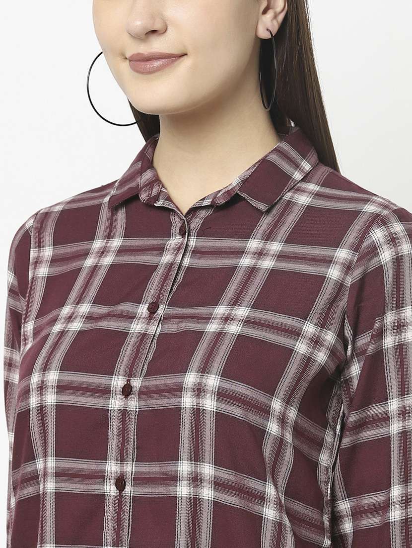 checkered regular longline shirt - 18622013 - Standard Image - 6