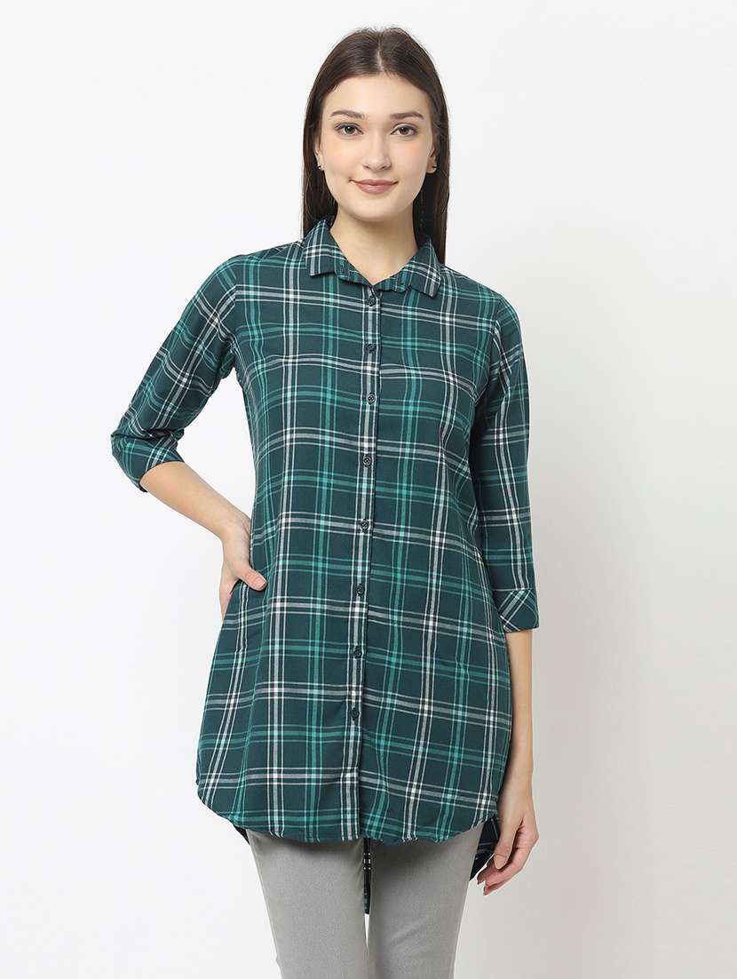 checkered regular shirt