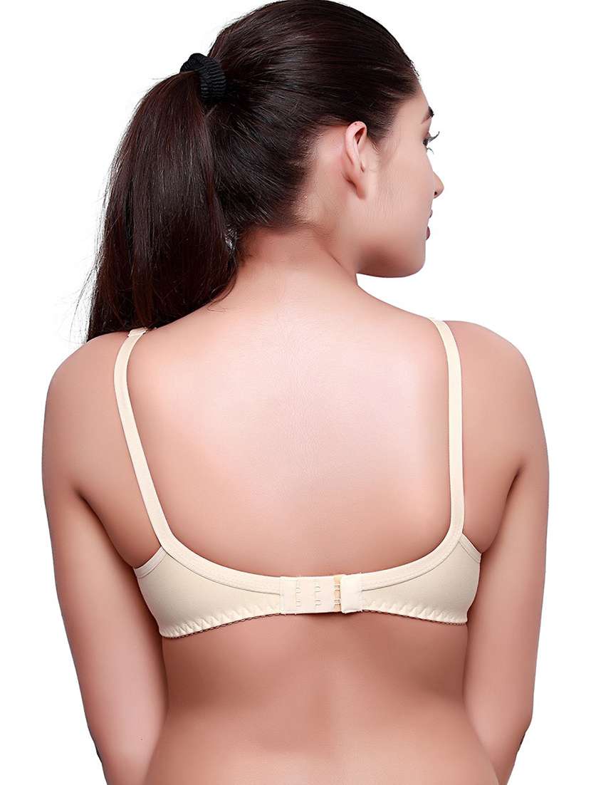 beige solid maternity/nursing bra - 18623539 -  Standard Image - 4