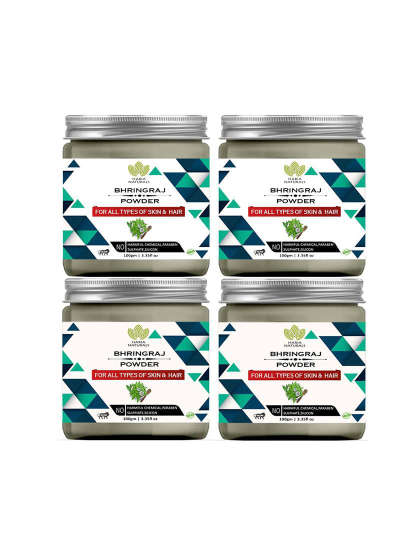 100% pura and naturals bhringraj powder 100 gms (pack of 4) 400gms - 18623895 - Zoom Image - 0