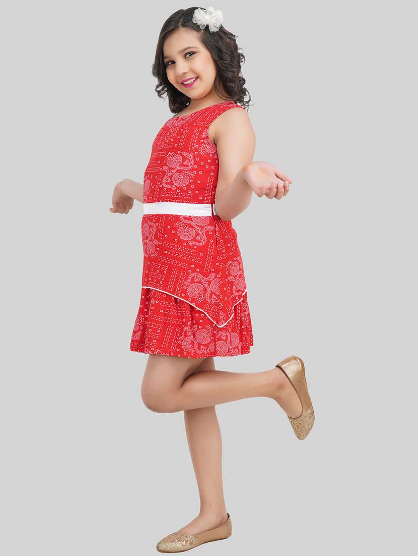 girls asymmetric neck sleeveless dress - 18627082 -  Standard Image - 1