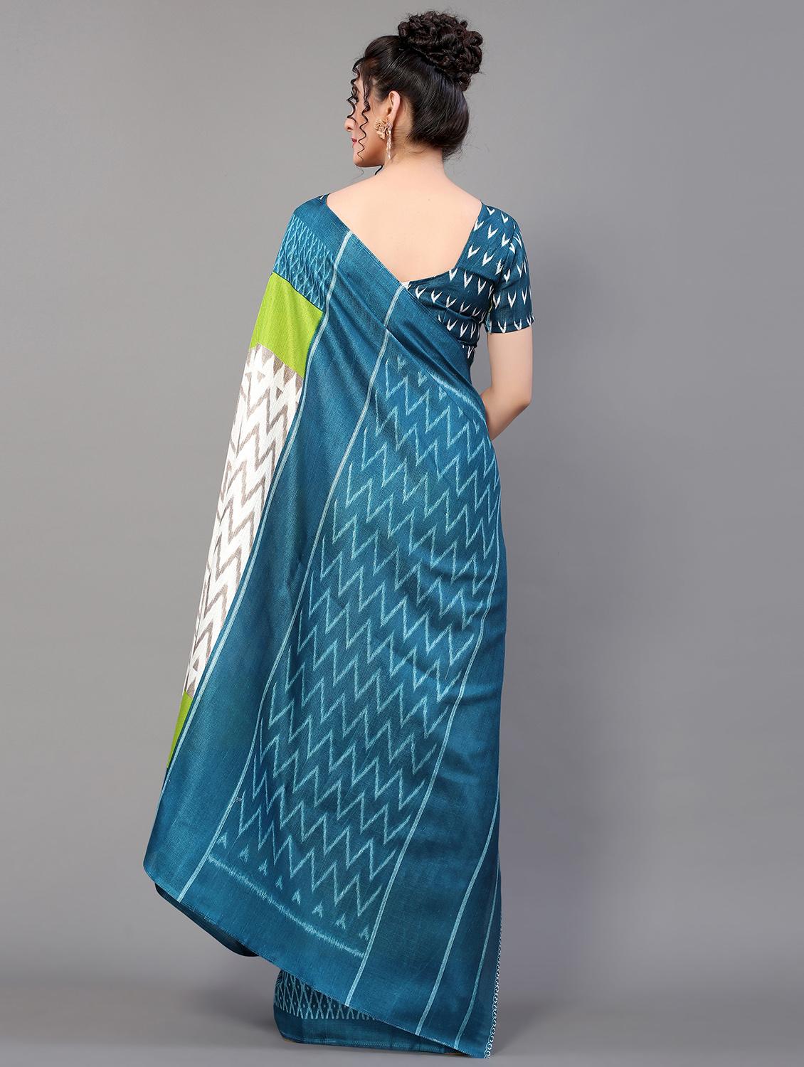 ikat mysore silk saree with blouse - 18627139 - Standard Image - 1