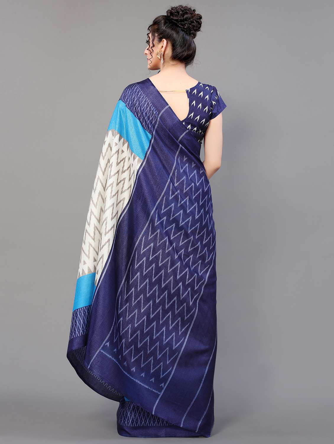 ikat mysore silk saree with blouse - 18627140 - Standard Image - 1