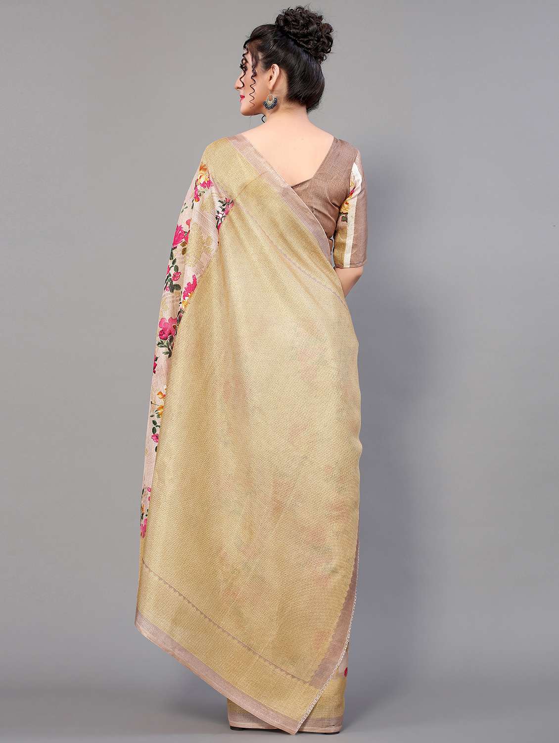 floral mysore silk saree with blouse - 18627146 - Standard Image - 1