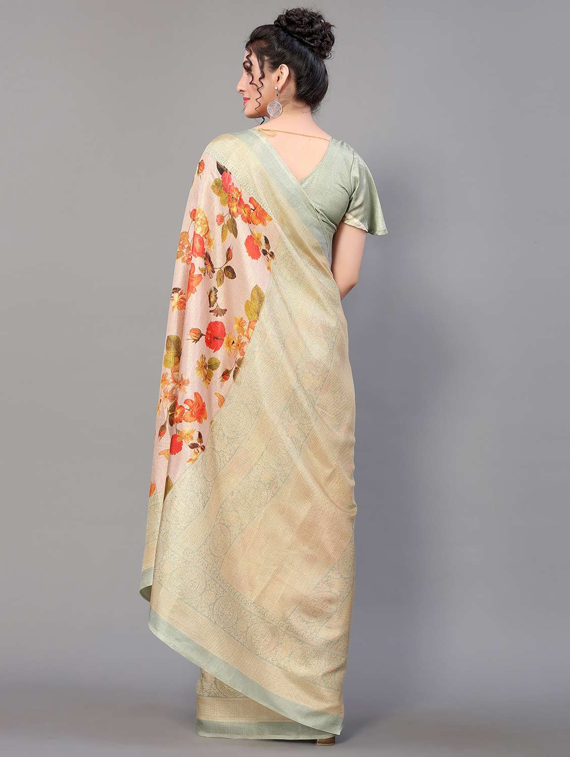 floral mysore silk saree with blouse - 18627156 -  Standard Image - 1