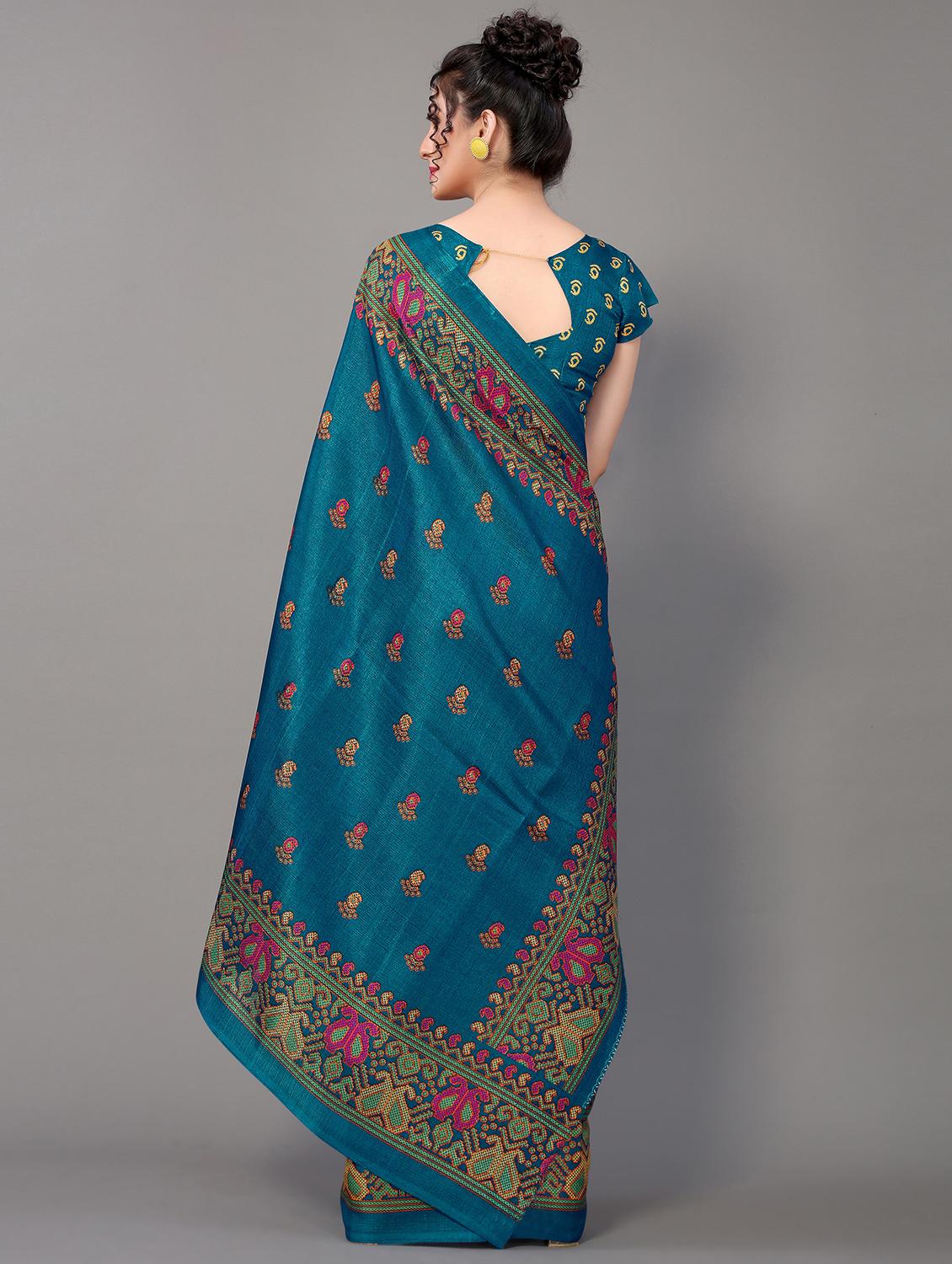 ethnic motif patola saree with blouse - 18627178 - Standard Image - 1