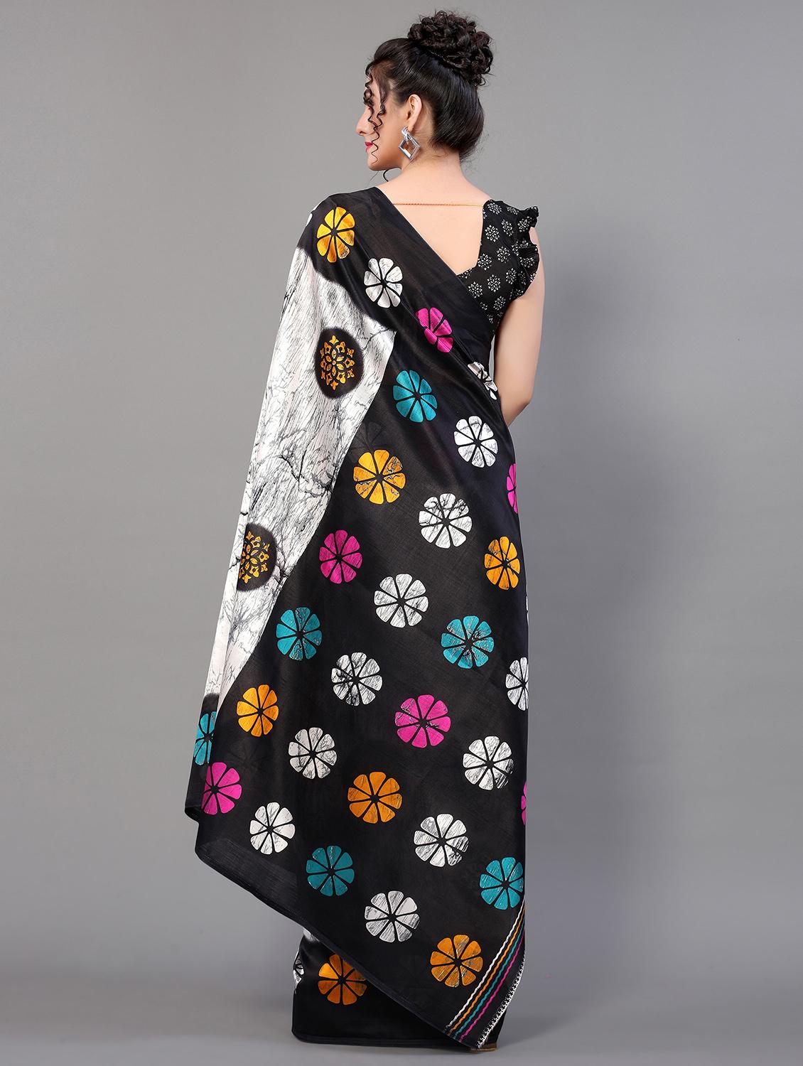 floral mysore silk saree with blouse - 18627196 - Standard Image - 1