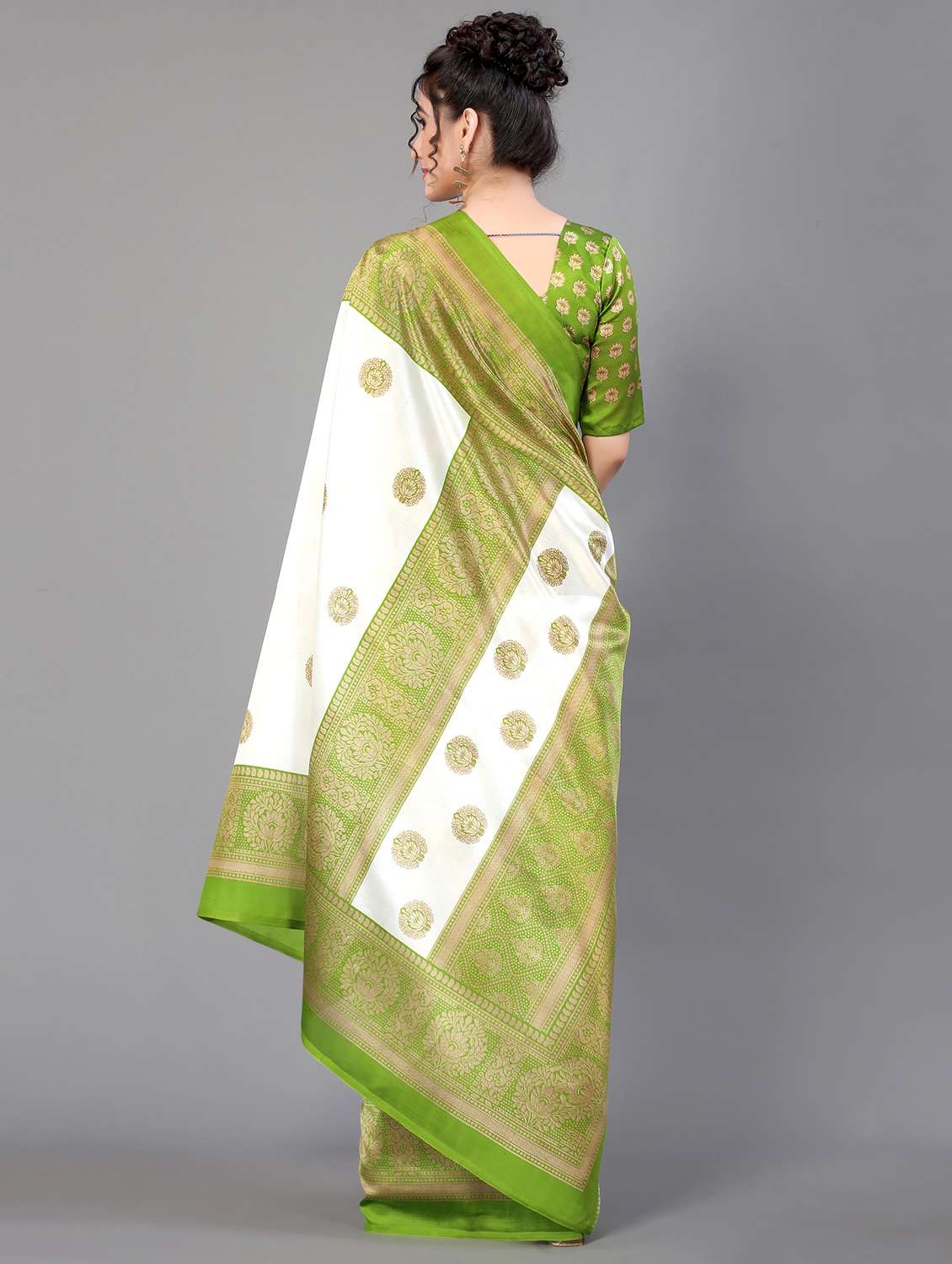 self design mysore silk saree with blouse - 18627204 - Standard Image - 1