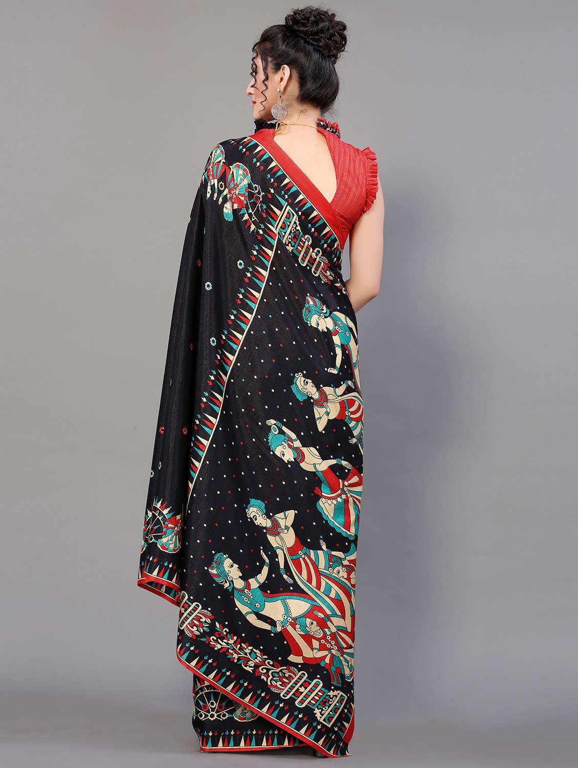 conversational print mysore silk saree with blouse - 18627221 -  Standard Image - 1