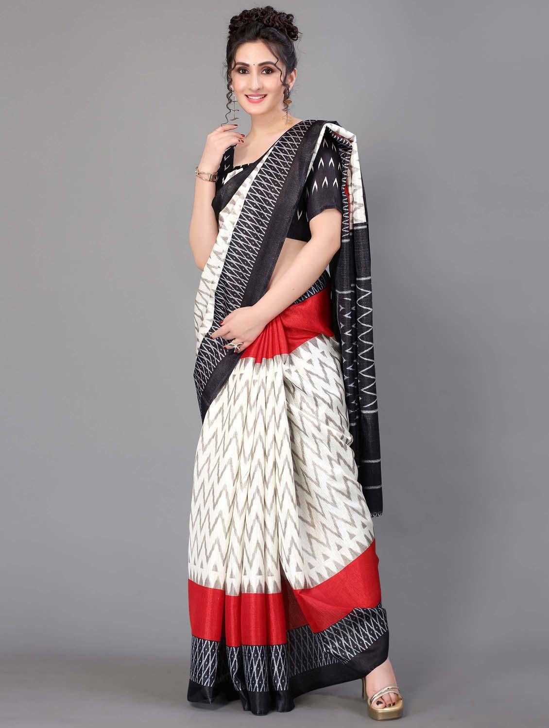chevron mysore silk saree with blouse - 18627306 -  Standard Image - 1