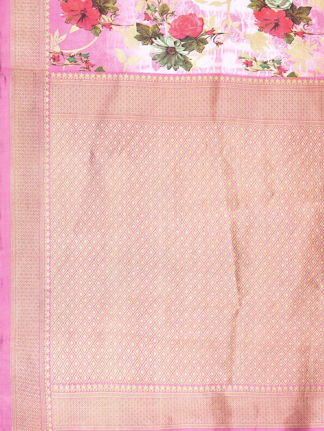 floral mysore silk saree with blouse - 18627328 - Standard Image - 4