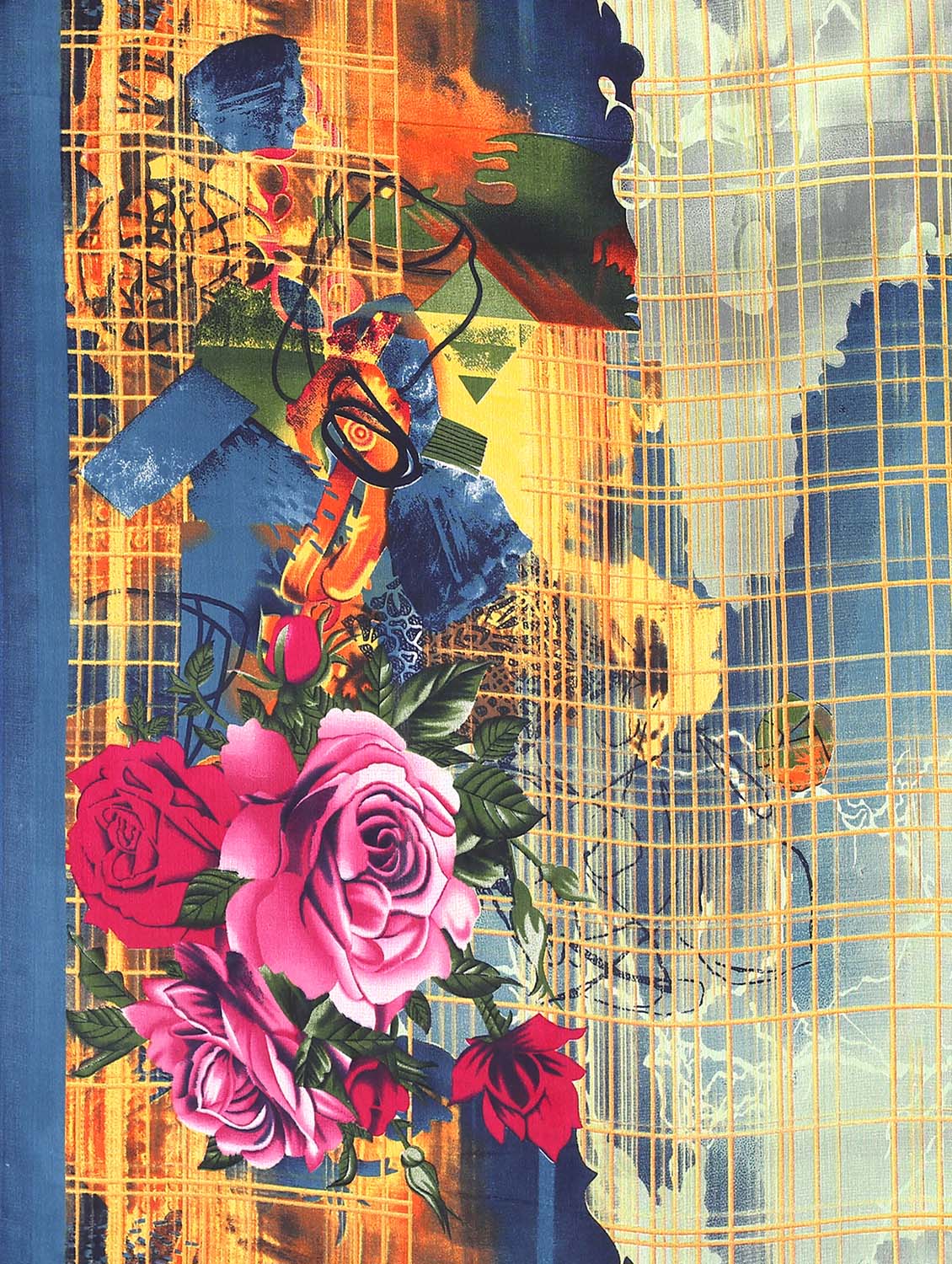 floral printed saree with blouse - 18627345 - Standard Image - 4