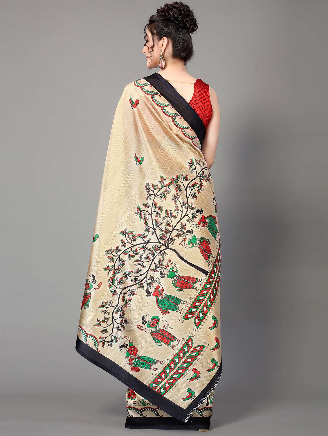 conversational print mysore silk saree with blouse - 18627354 -  Standard Image - 1