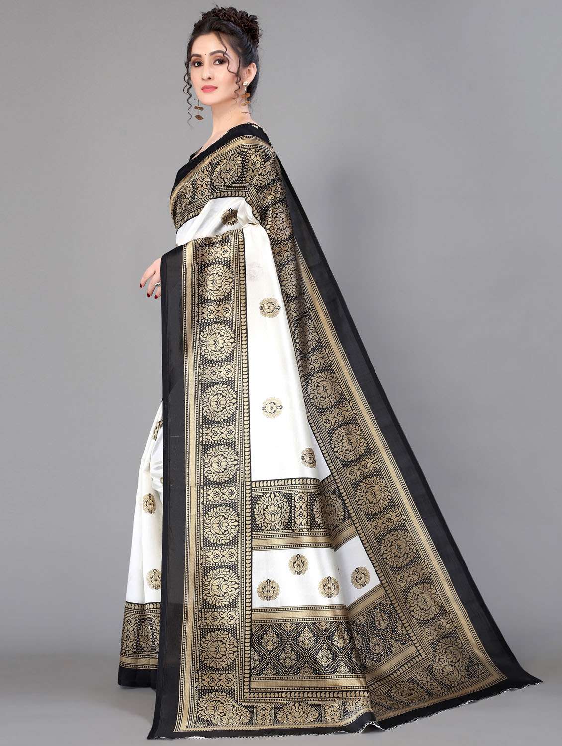 self design mysore silk saree with blouse - 18627365 - Standard Image - 1