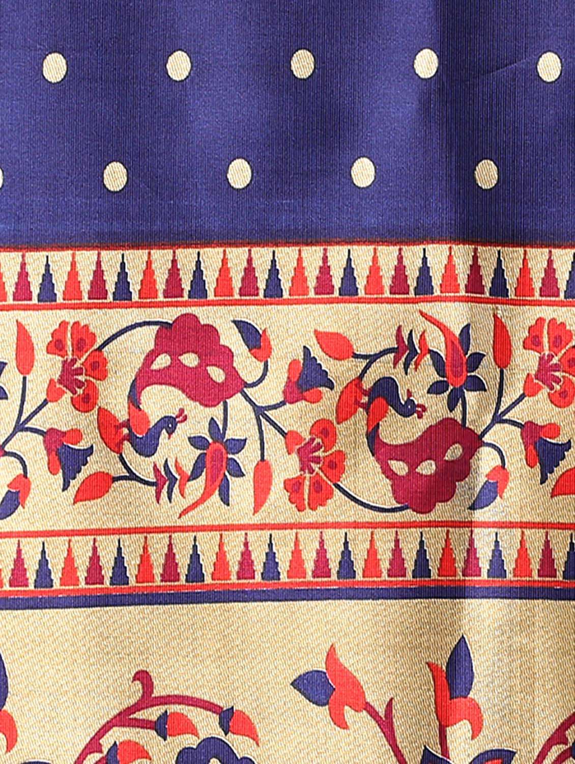 conversational print mysore silk saree with blouse - 18627370 - Standard Image - 4