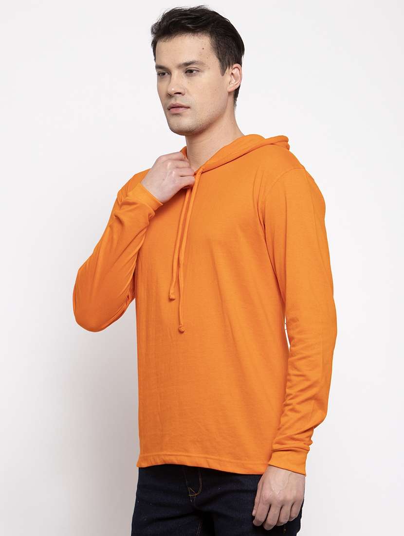 hooded neck solid t-shirt - 18628042 - Standard Image - 1