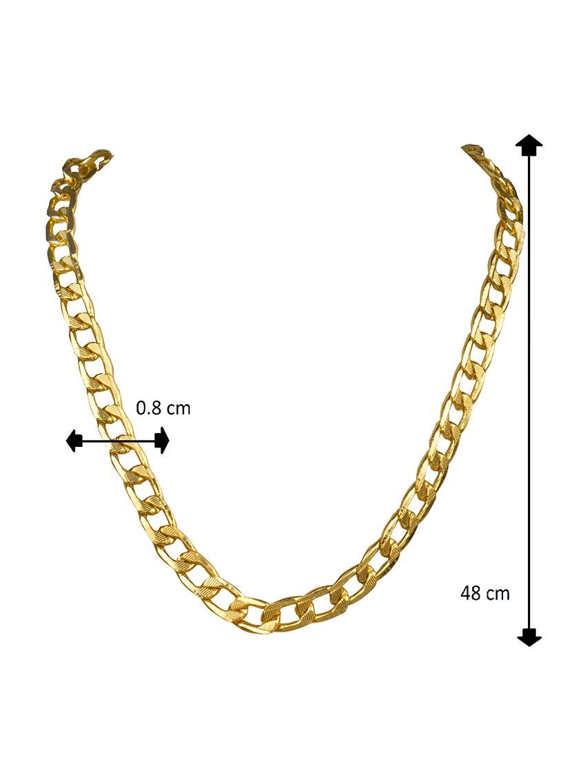 gold plated chain necklace - 18629062 -  Standard Image - 1