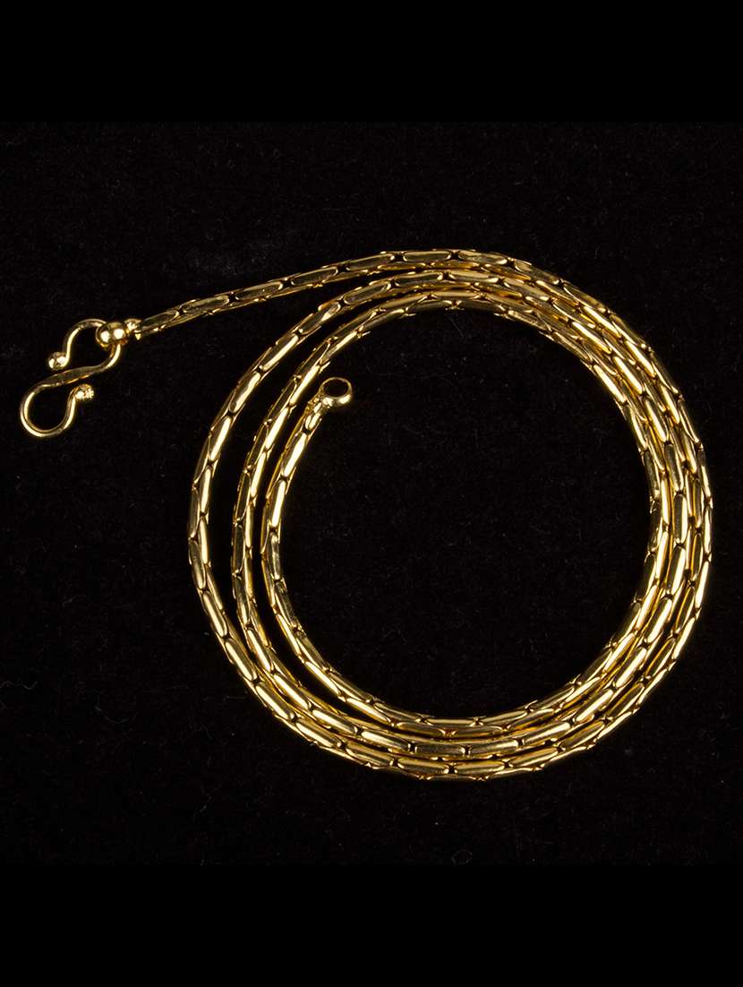 gold plated chain necklace - 18629066 -  Standard Image - 1