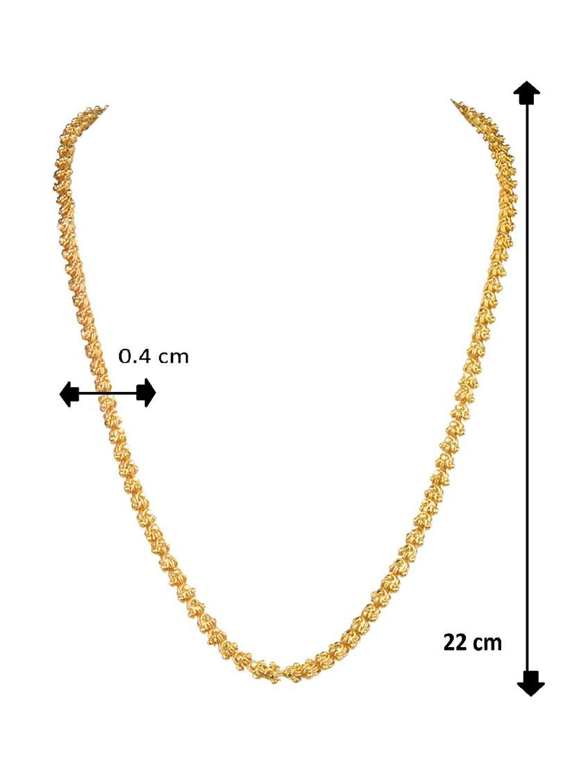 gold plated chain necklace - 18629075 - Standard Image - 1