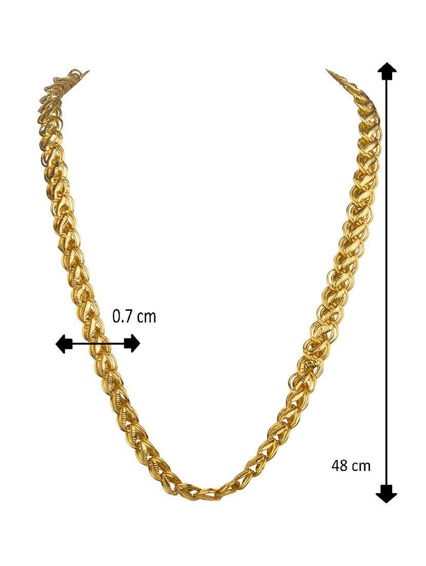 gold plated chain necklace - 18629078 -  Standard Image - 1