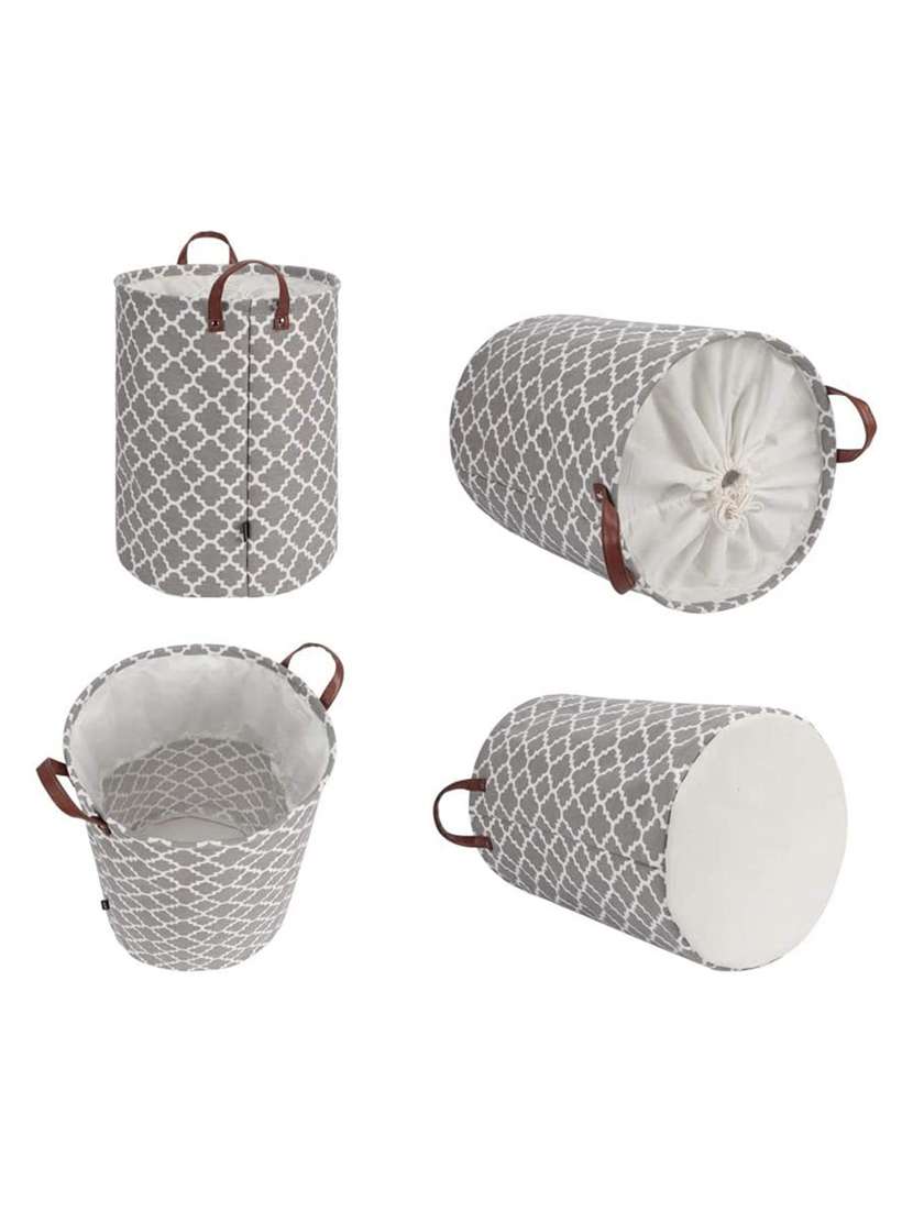 72l sized laundry basket (laltern grey)-56x40.5x40.5cm - 18629114 -  Standard Image - 1