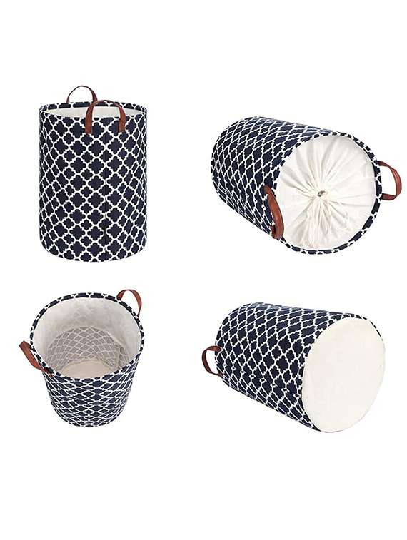 48l sized laundry basket (laltern black)-48x36x36cm - 18629117 -  Standard Image - 1