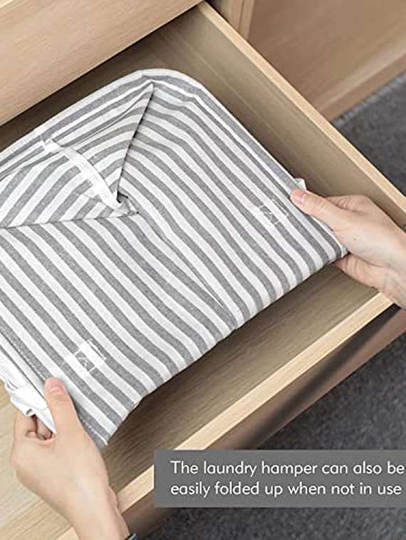 striped laundry basket - 18629120 - Standard Image - 4