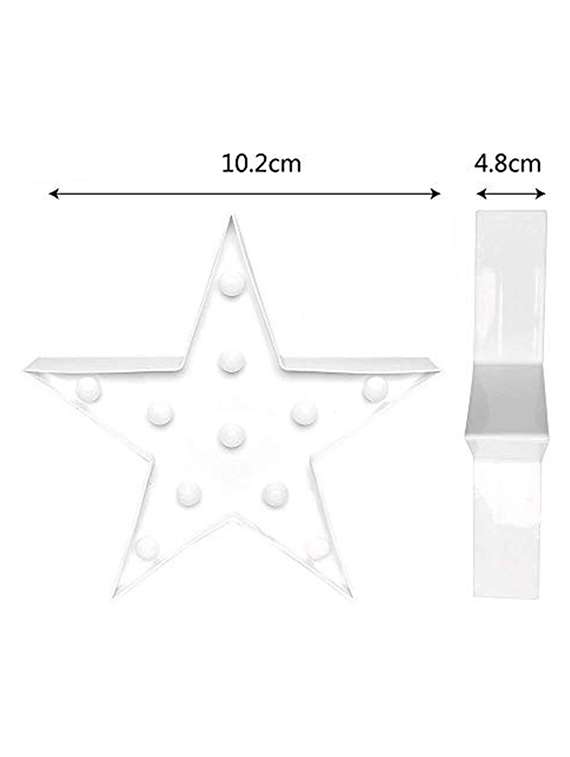 decorative star marquee sign lights, warm white led lamp - - 18629181 -  Standard Image - 1