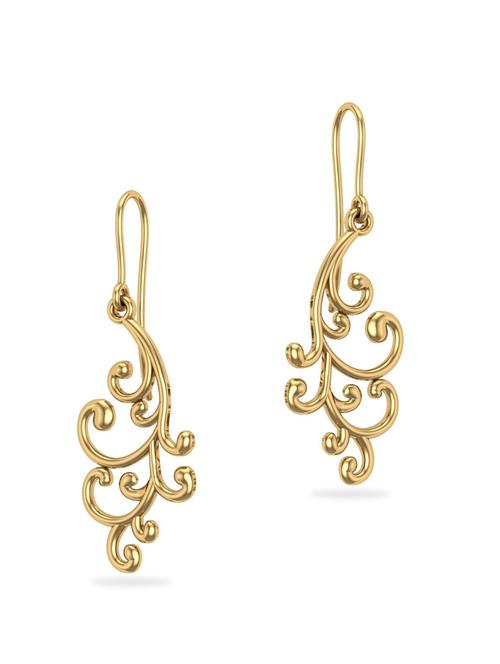 gold plated dangler earring - 18632921 -  Standard Image - 0