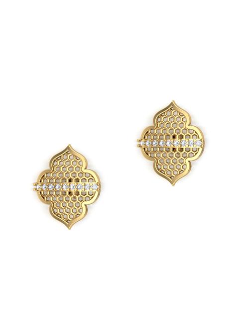 gold plated stud earrings - 18632933 - Standard Image - 0