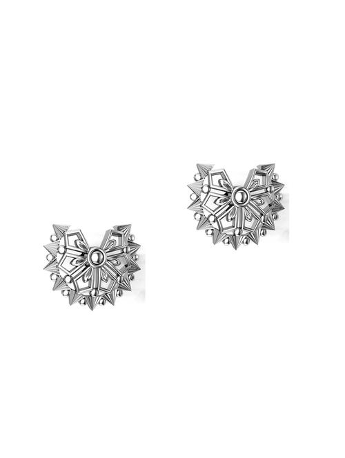 silver plated stud earring - 18632938 -  Standard Image - 0