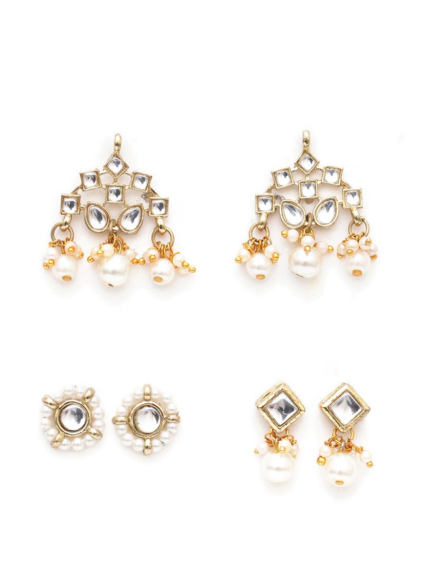 set of 3 gold plated earring - 18632979 - Zoom Image - 0