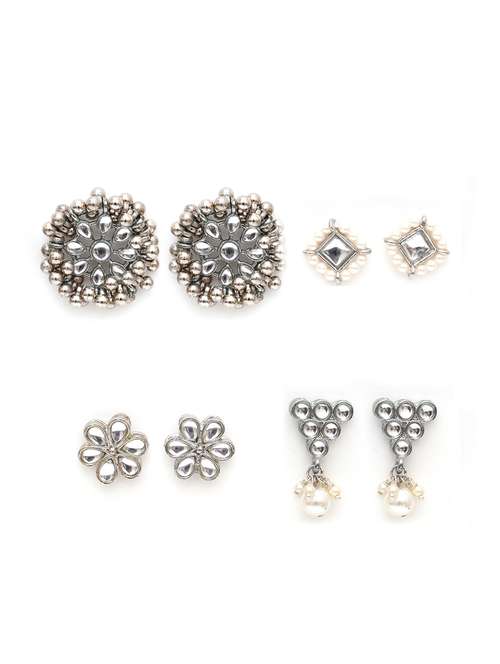 set of 3 silver plated earring - 18632987 -  Standard Image - 0