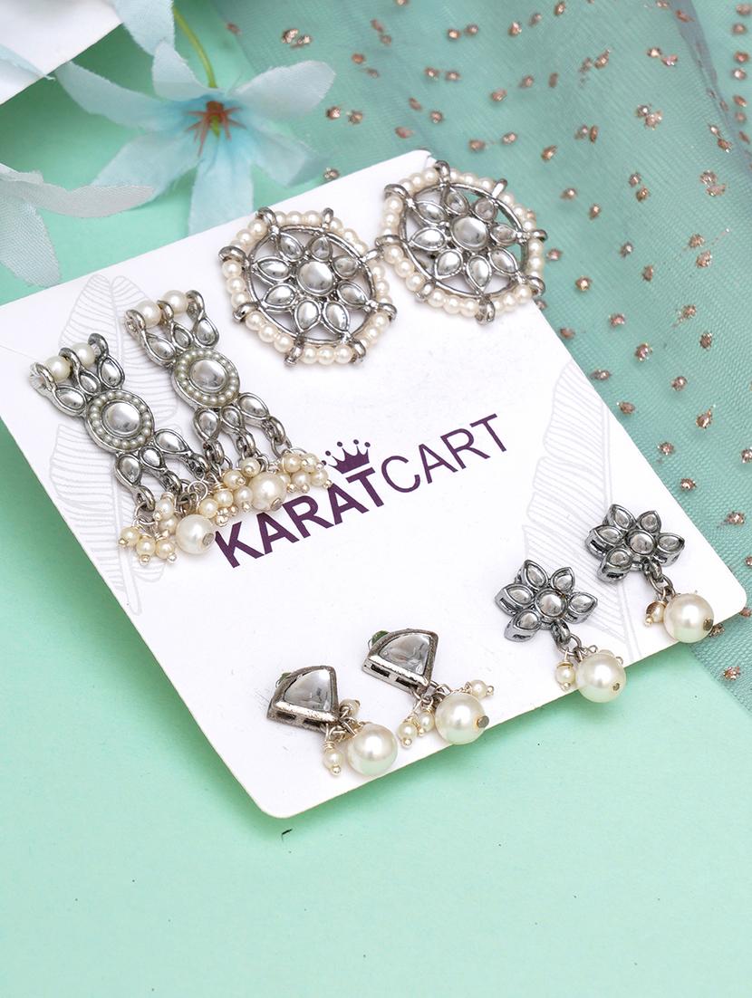 set of 4 gold plated earring - 18632989 - Standard Image - 1