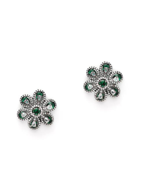 silver plated stud earring - 18633125 - Standard Image - 0