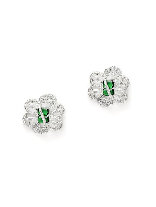 silver plated stud earring - 18633129 - Standard Image - 0