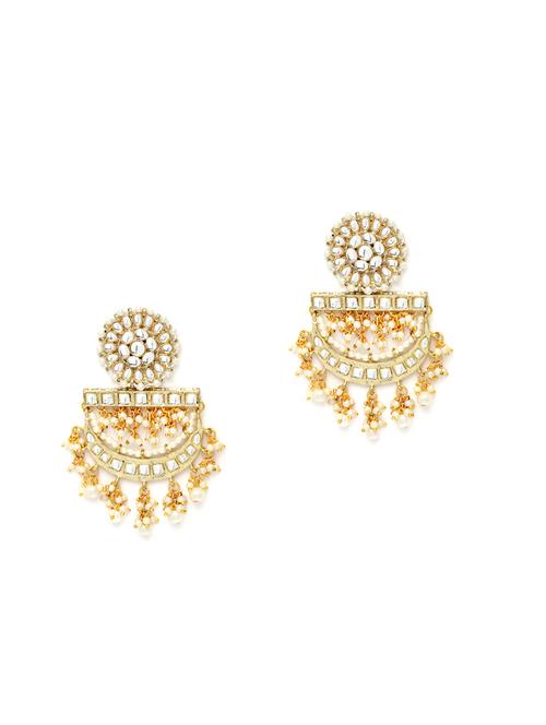 gold plated dangler earring - 18633134 -  Standard Image - 0