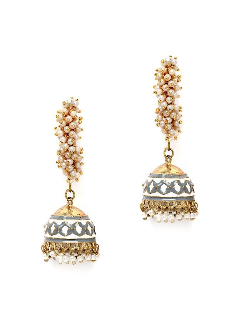 gold plated jhumka earring - 18633137 - Zoom Image - 0