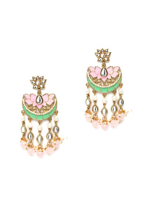 pink metal earring - 18633148 -  Standard Image - 0