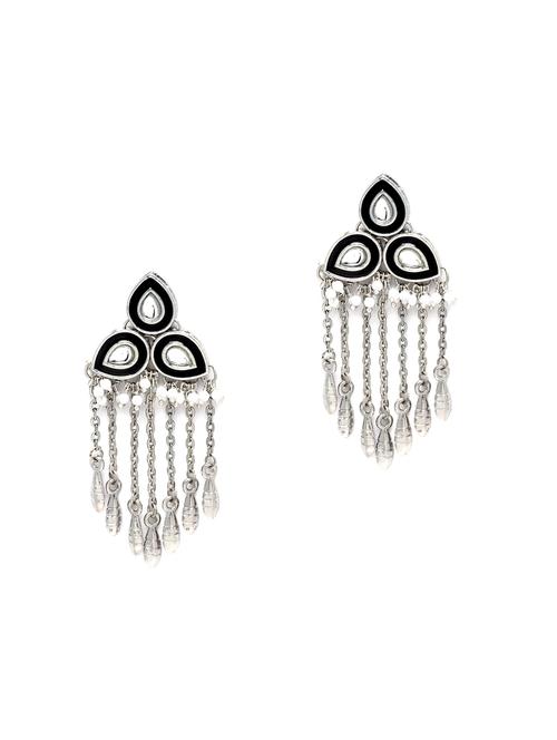 silver plated dangler earring - 18633159 -  Standard Image - 0