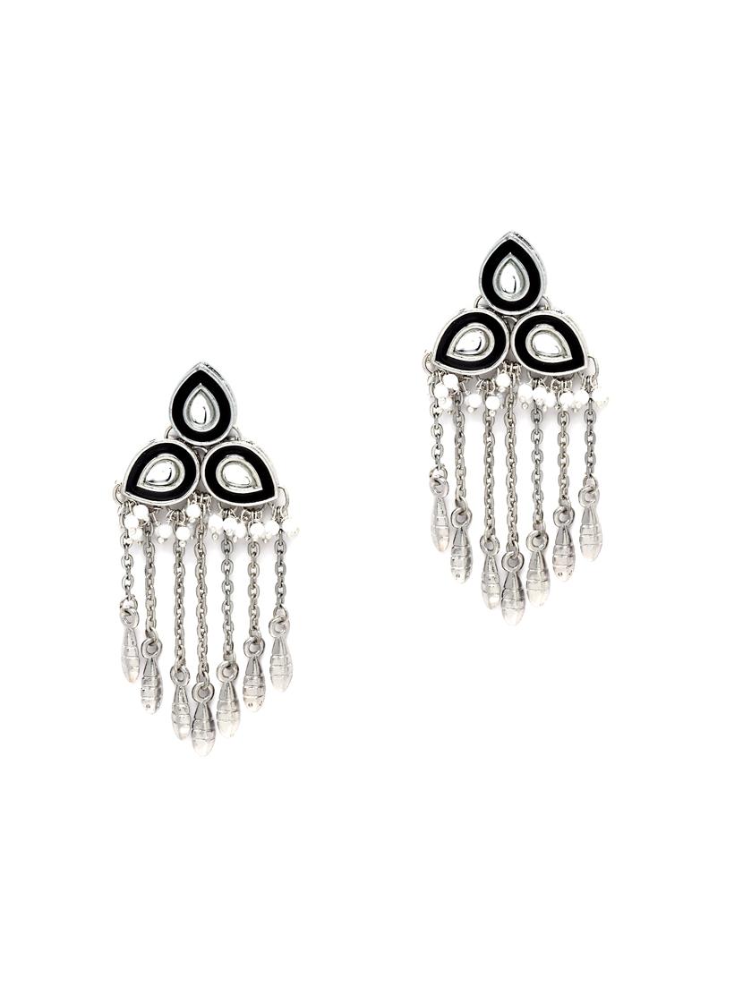 silver plated dangler earring - 18633159 -  Zoom Image - 0
