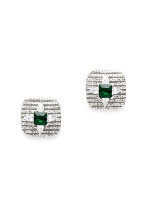 silver plated stud earring - 18633169 - Standard Image - 0