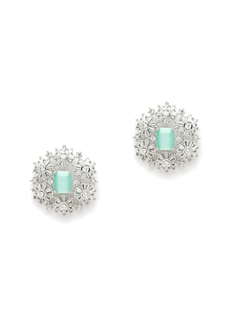 silver plated stud earring