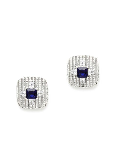 silver plated stud earring - 18633174 -  Standard Image - 0