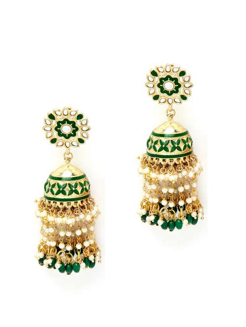 green metal earring - 18633177 -  Standard Image - 0