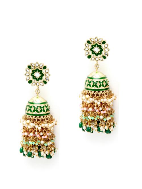 green metal earring - 18633178 -  Standard Image - 0