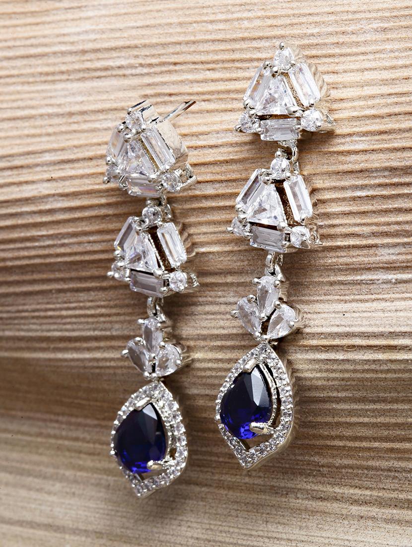 blue metal earring - 18633194 - Standard Image - 1