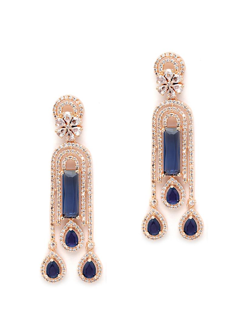 blue metal earring - 18633198 - Zoom Image - 0