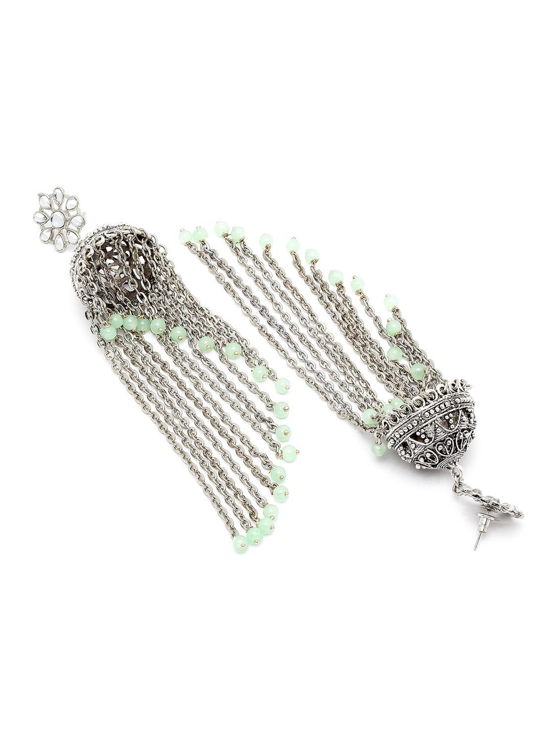 green metal earring - 18633220 - Standard Image - 1