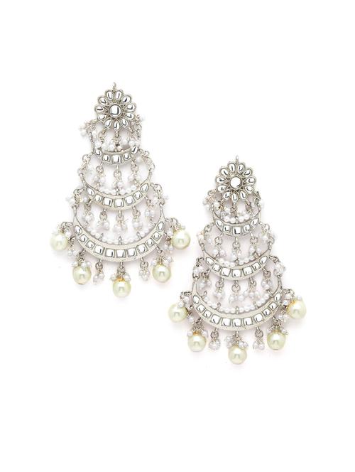 silver metal earring - 18633221 - Standard Image - 0